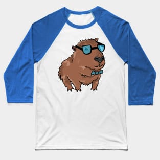 Capybara with bow tie and glasses Baseball T-Shirt